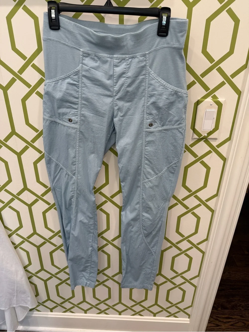 XCVI Light Blue Casual Stretch Cargo Pants